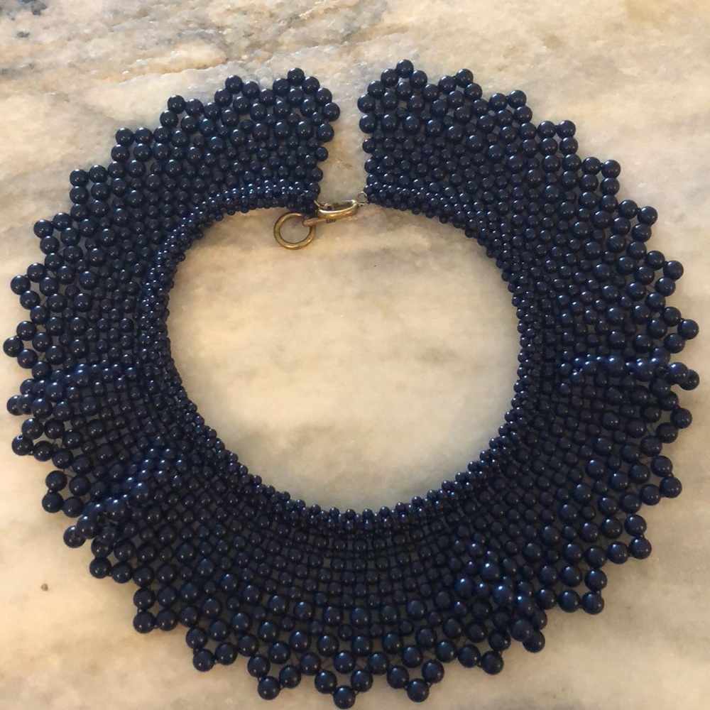 Beaded collar necklace
